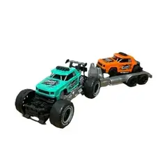 GENERICO - Camioneta Todo Terreno Con Acoplado Y Auto Deportivo Juguete