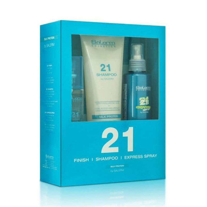 SALERM - Pack Salerm 21 Silk Protein Shampoo + Finish + Expres Spray.-