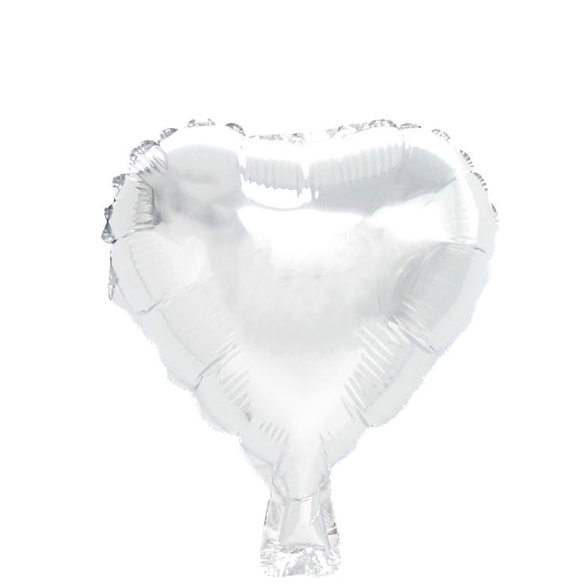 GENERICO - GLOBO METALICO 10 CORAZON PLATEADO 25CM X50 UNI