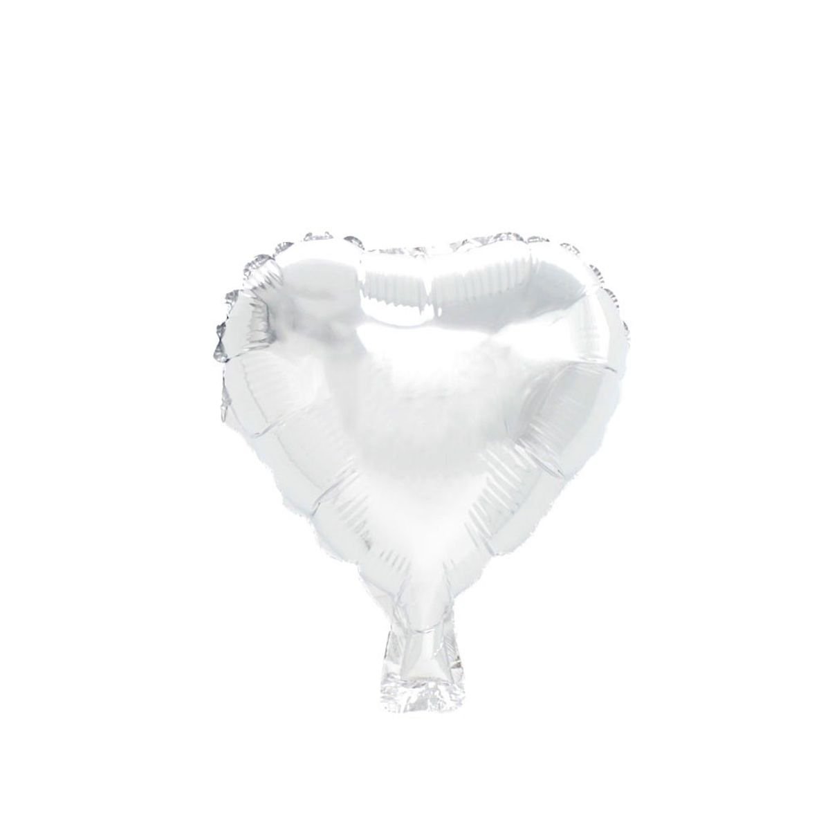 GENERICO - GLOBO METALICO 10 CORAZON PLATEADO 25CM X50 UNI