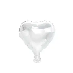 GENERICO - GLOBO METALICO 10 CORAZON PLATEADO 25CM X50 UNI