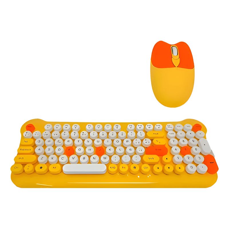 GENERICO - Set Teclado Y Mouse Inalámbrico Estilo Gato Con Receptor