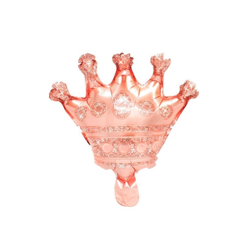 GENERICO - GLOBO METALICO 10 CORONA ROSE GOLD X50 UNI