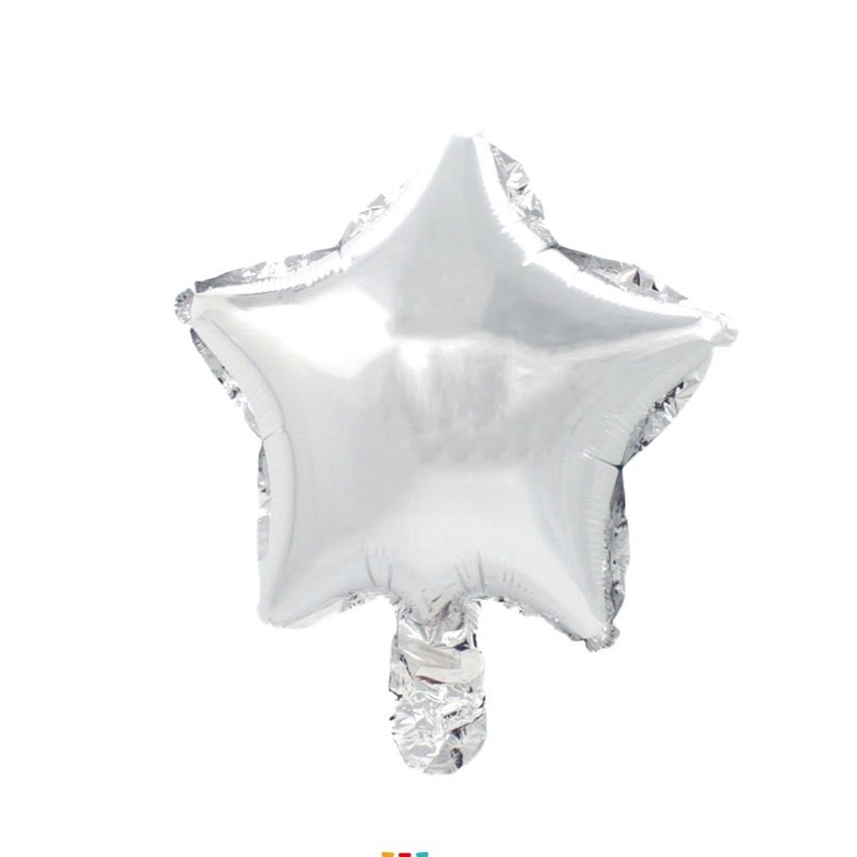 GENERICO - GLOBO METALICO 10 ESTRELLAS PLATEADO 25CM X50 UNI