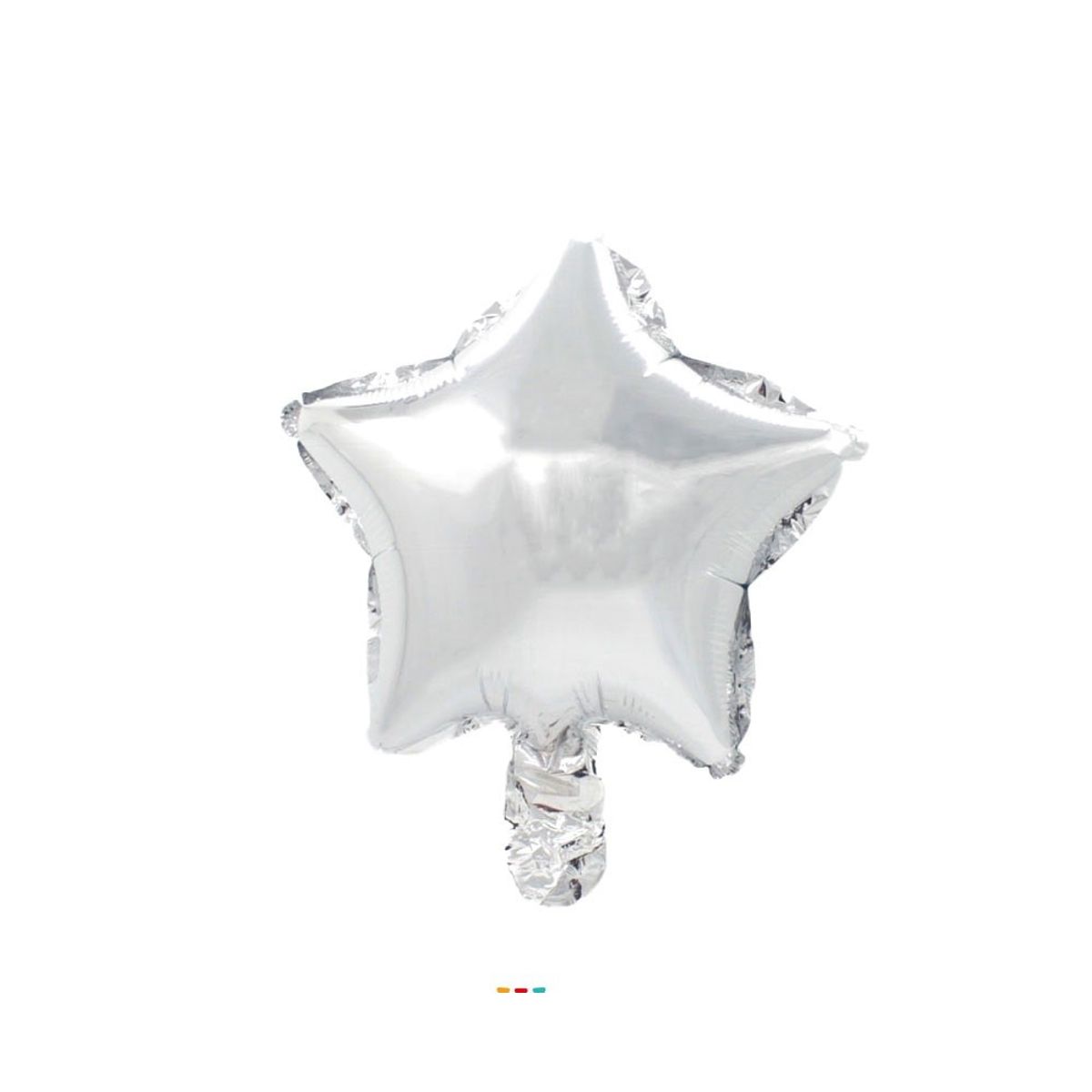 GENERICO - GLOBO METALICO 10 ESTRELLAS PLATEADO 25CM X50 UNI