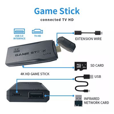 Imagen 2 del producto Game Stick 4K con 2 Controles Inalámbricos Pendrive de Juegos