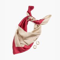 Set Pañuelo Y Aros Satín Bicolor