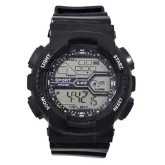 OEM - Reloj Deportivo Digital Negro Basic Alarma Cronometro
