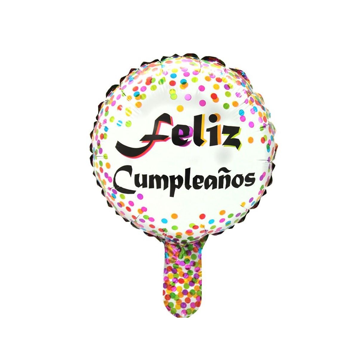 GENERICO - GLOBO METALICO 10 F.C REDONDO POLKA DORADO X50 UNI