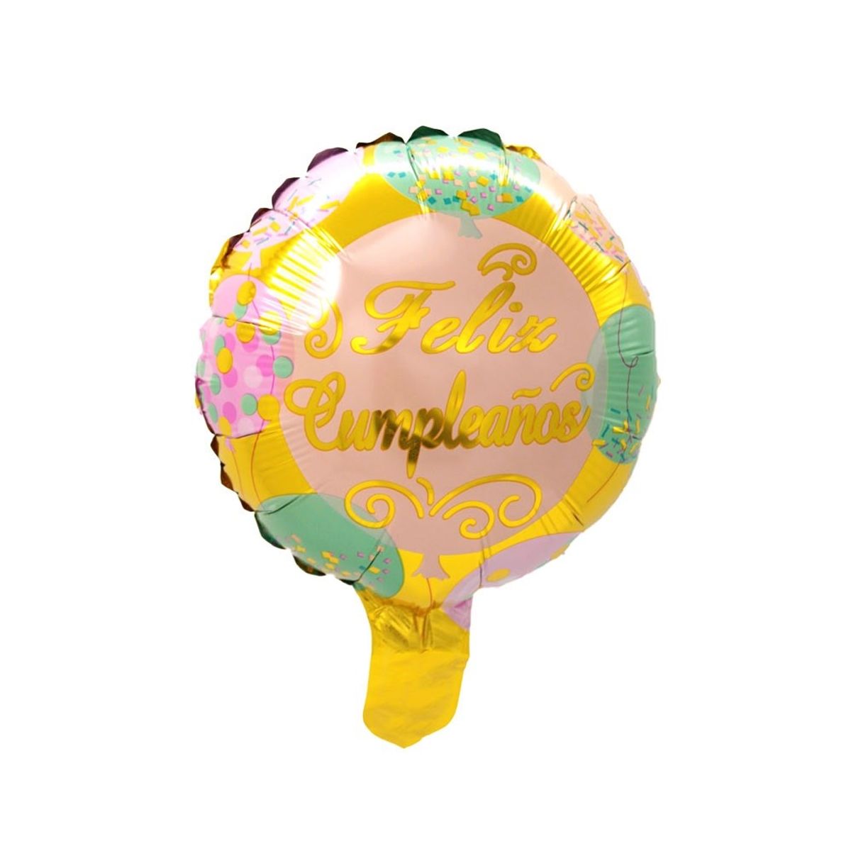 GENERICO - GLOBO METALICO 10 F.C REDONDO ROSEGOLD X50 UNI