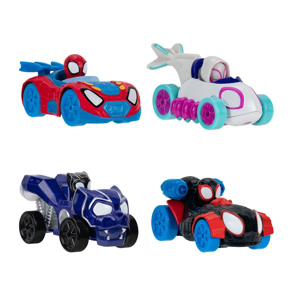 IMEXPORTA - Set 4 Vehículos Metálicos De 7,5 Cm Spidey