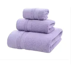 GENERICO - Pack 3 Toalla Cuerpo Mano Cara 100% Algodon Suave Absorbente