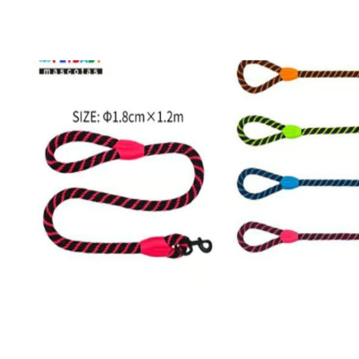 GENERICO - Correa Redonda Para Perro Rosa 1cmx1metro