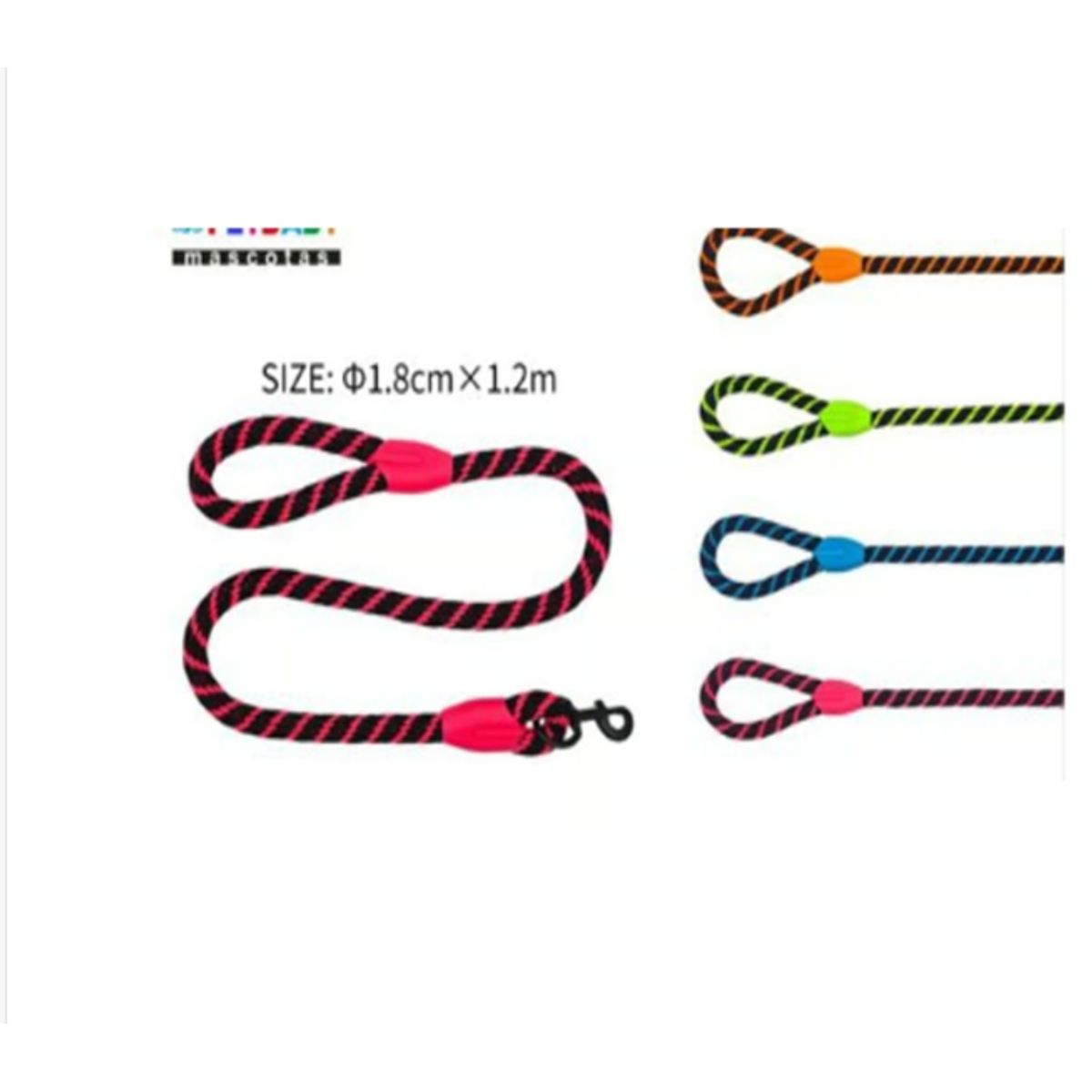 GENERICO - Correa Redonda Para Perro Rosa 1cmx1metro