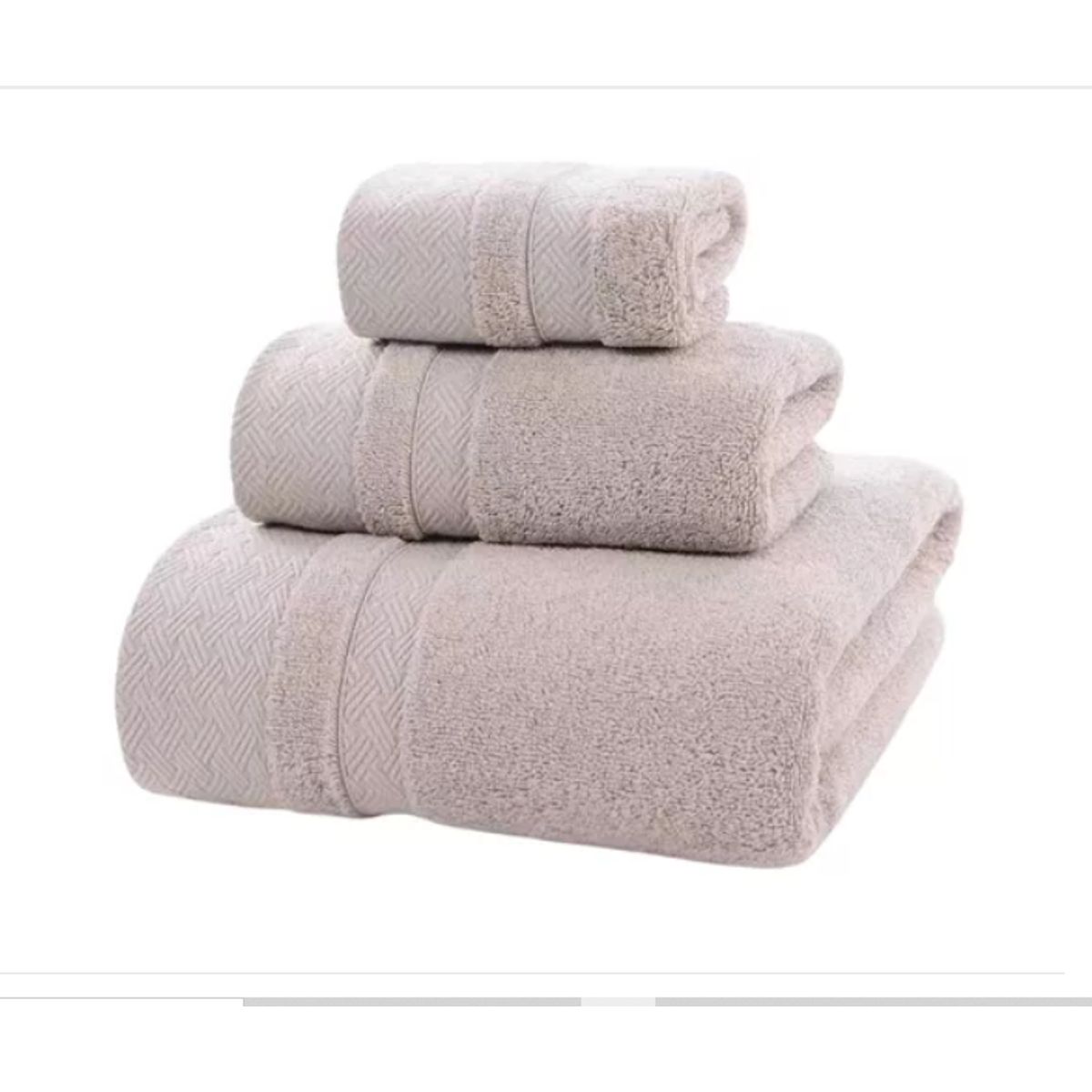 GENERICO - Pack 3 Toalla Cuerpo Mano Cara 100% Algodon Suave Absorbente