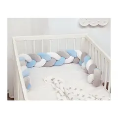 GENERICO - Trenza protector cuna 3mts Azul