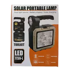 GENERICO - Lampara luz solar portable + mini caja herramientas todo