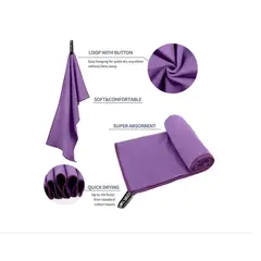 GENERICO - Toalla De Baño Viaje Deportiva Microfiba Secado Rápido 3pcs