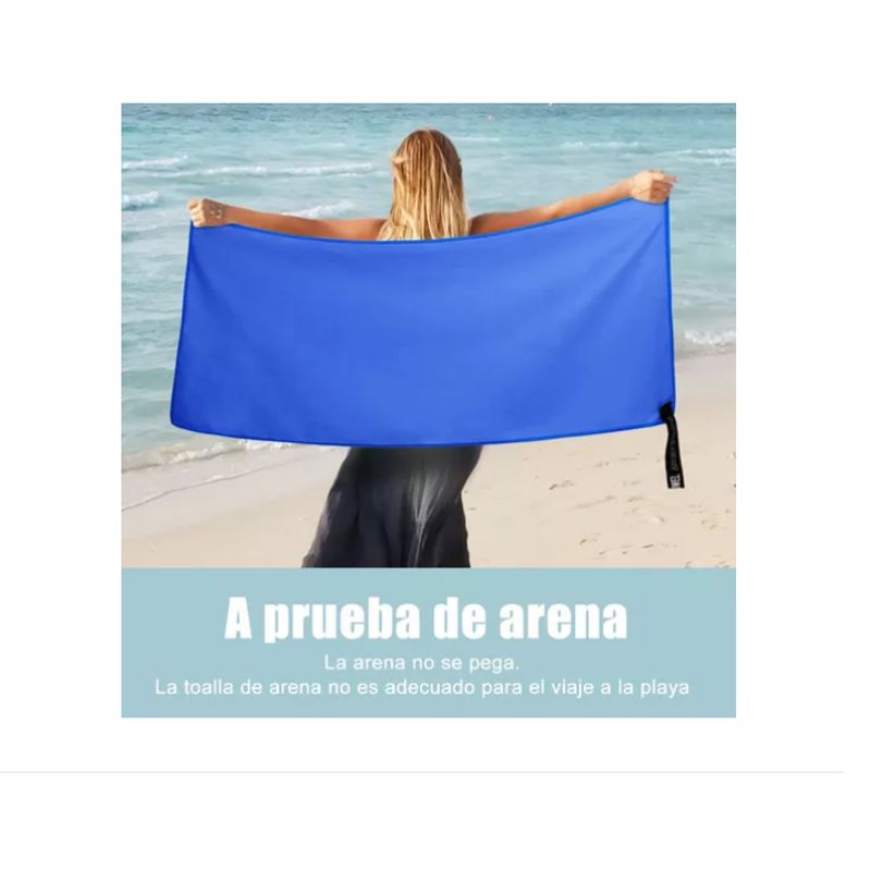 GENERICO - Toalla De Baño Viaje Deportiva Microfiba Secado Rápido 3pcs