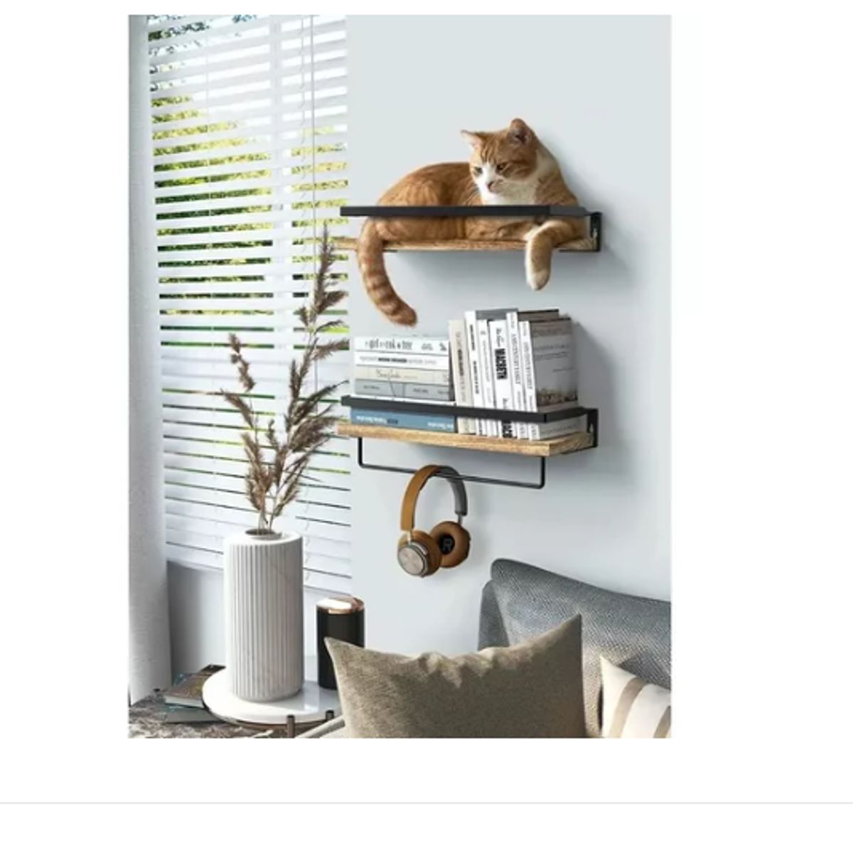 GENERICO - Repisas Flotantes De Madera Modernas Kit X2 Colores