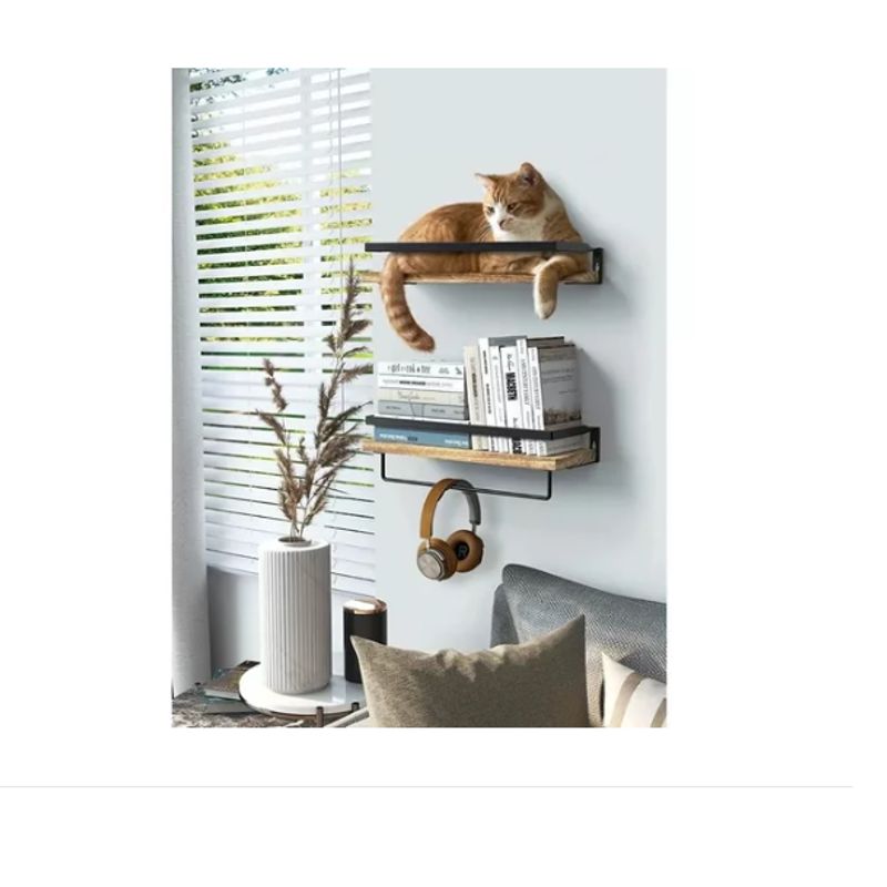 GENERICO - Repisas Flotantes De Madera Modernas Kit X2 Colores