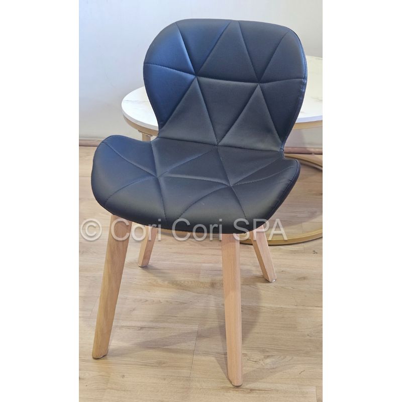 CORI CORI - Silla Mariposa Ecocuero Wood - Negra