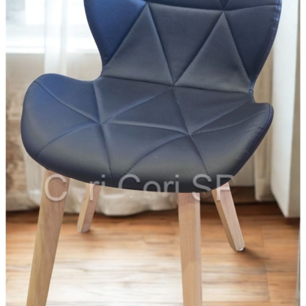 CORI CORI - Silla Mariposa Ecocuero Wood - Negra