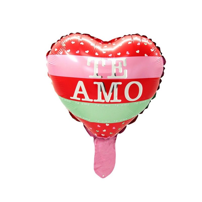 GENERICO - GLOBO METALICO 10 TE AMO LINEAS X50 UNI