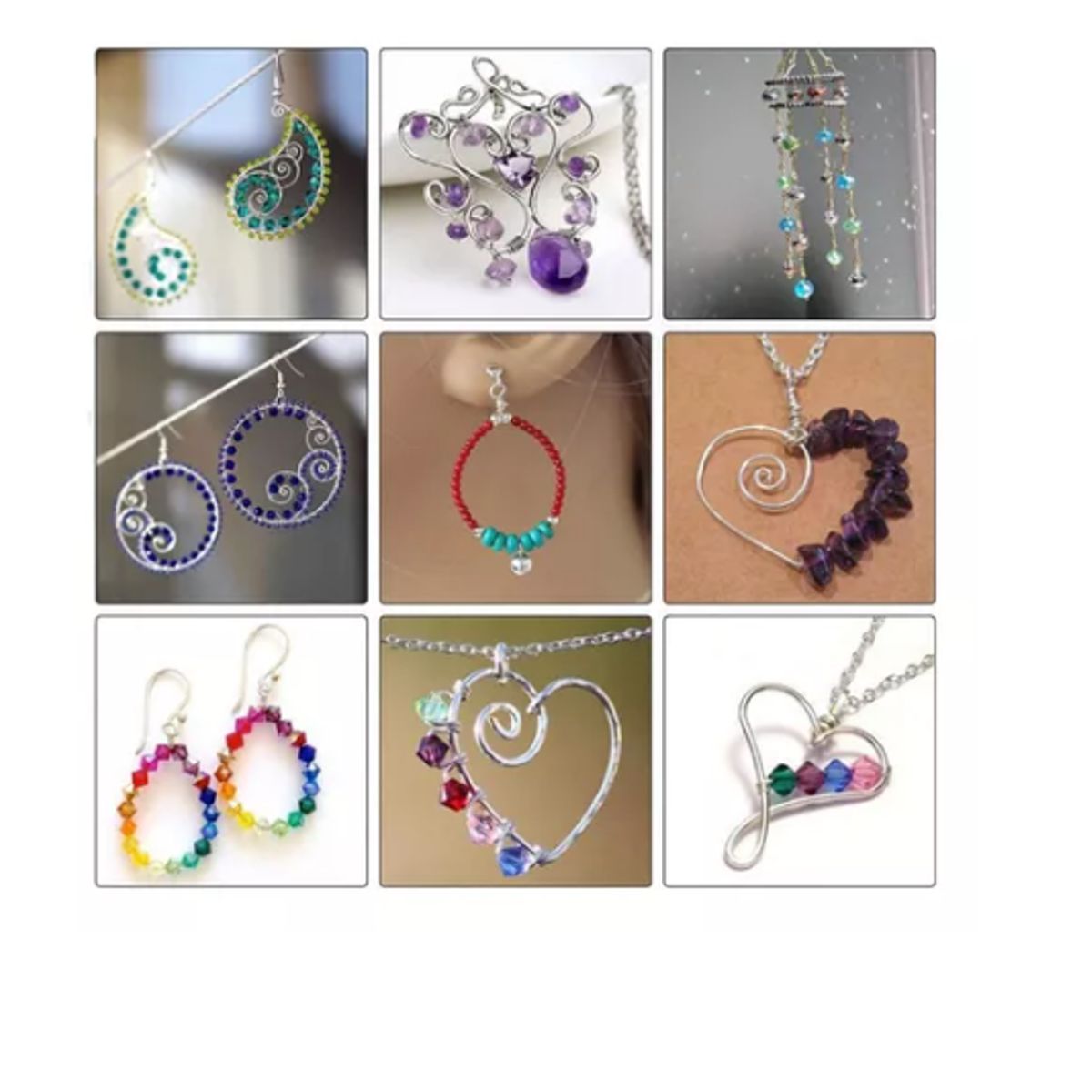 GENERICO - Juego De Piedras Naturales Kit Para Hacer Pulseras