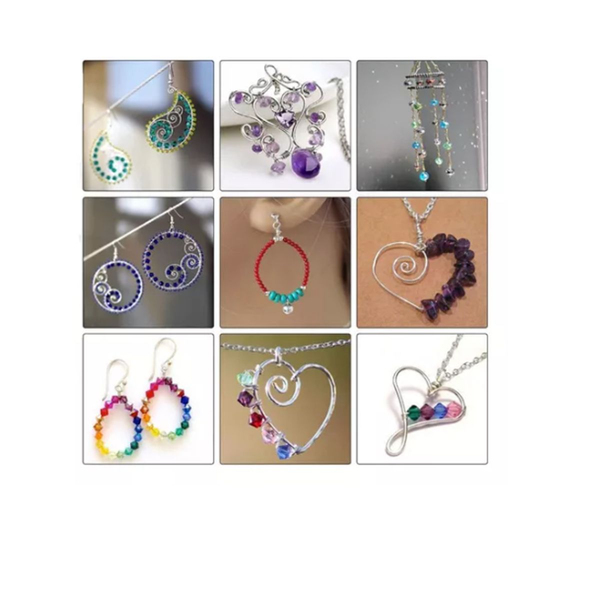 GENERICO - Juego De Piedras Naturales Kit Para Hacer Pulseras