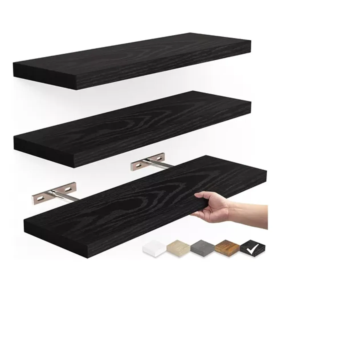 GENERICO - Repisas Flotantes De Madera Mdf Premium Kit X3