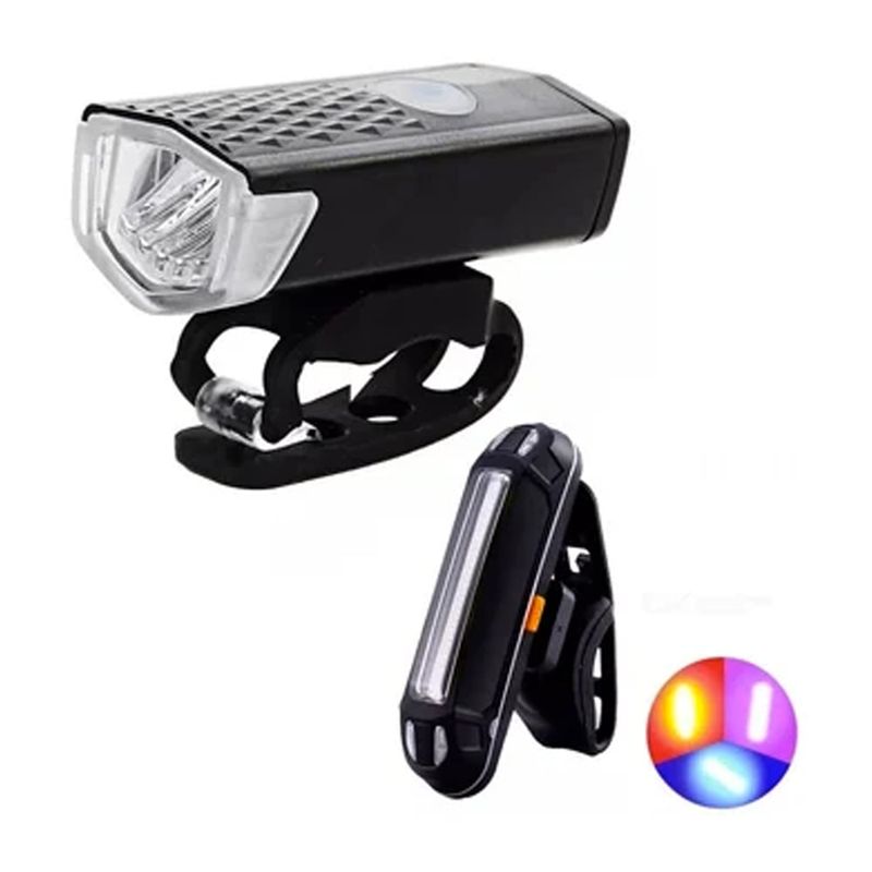 GENERICO - Luz De Bicicleta Tracera Led USB Blanco - Rojo