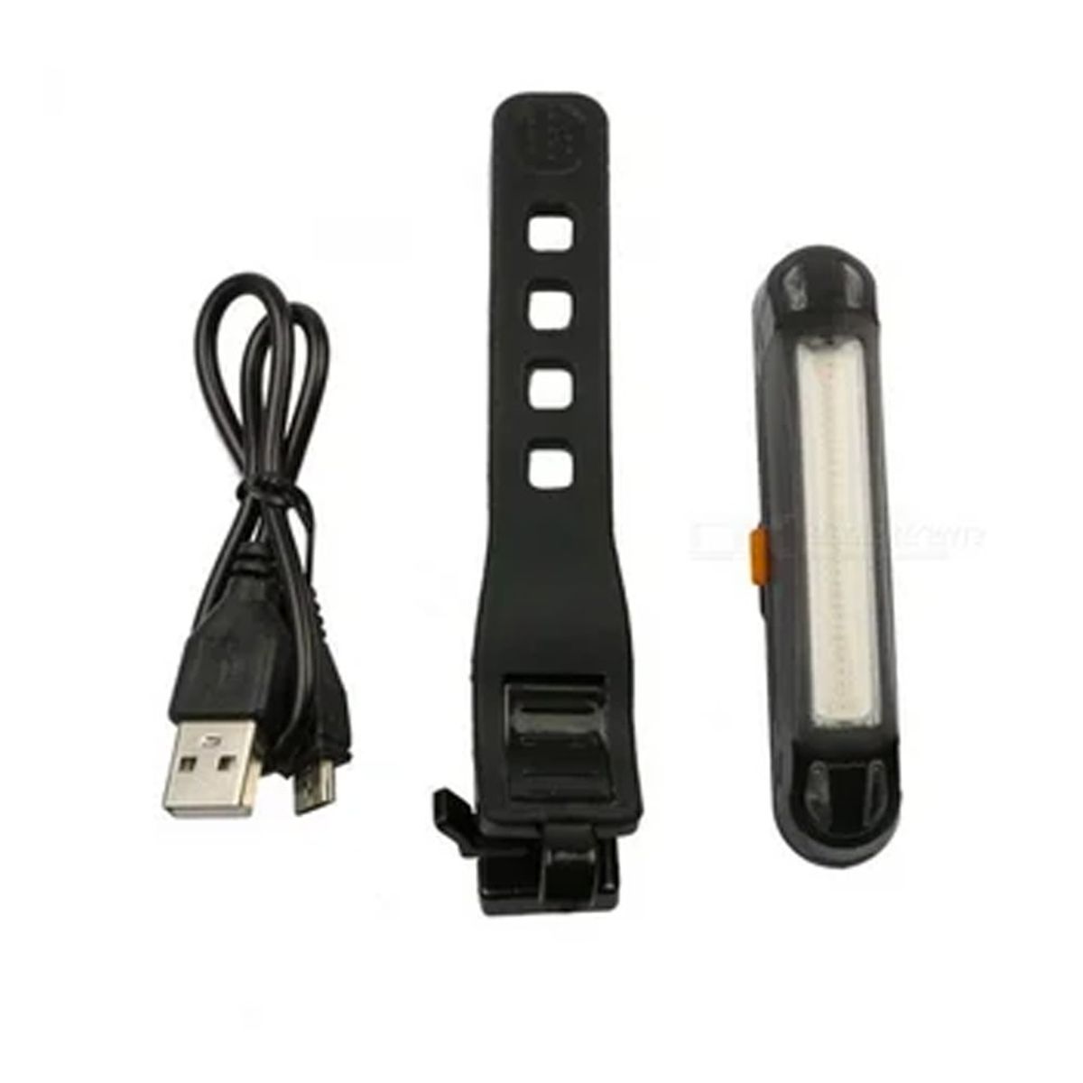 GENERICO - Luz bici led blanca delantera con 3 modos + luz trasera usb