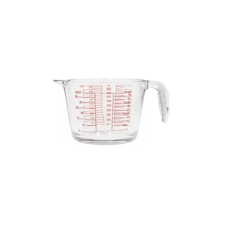 GENERICO - Jarra Medidora 1 Litro Vidrio Templado Transparente