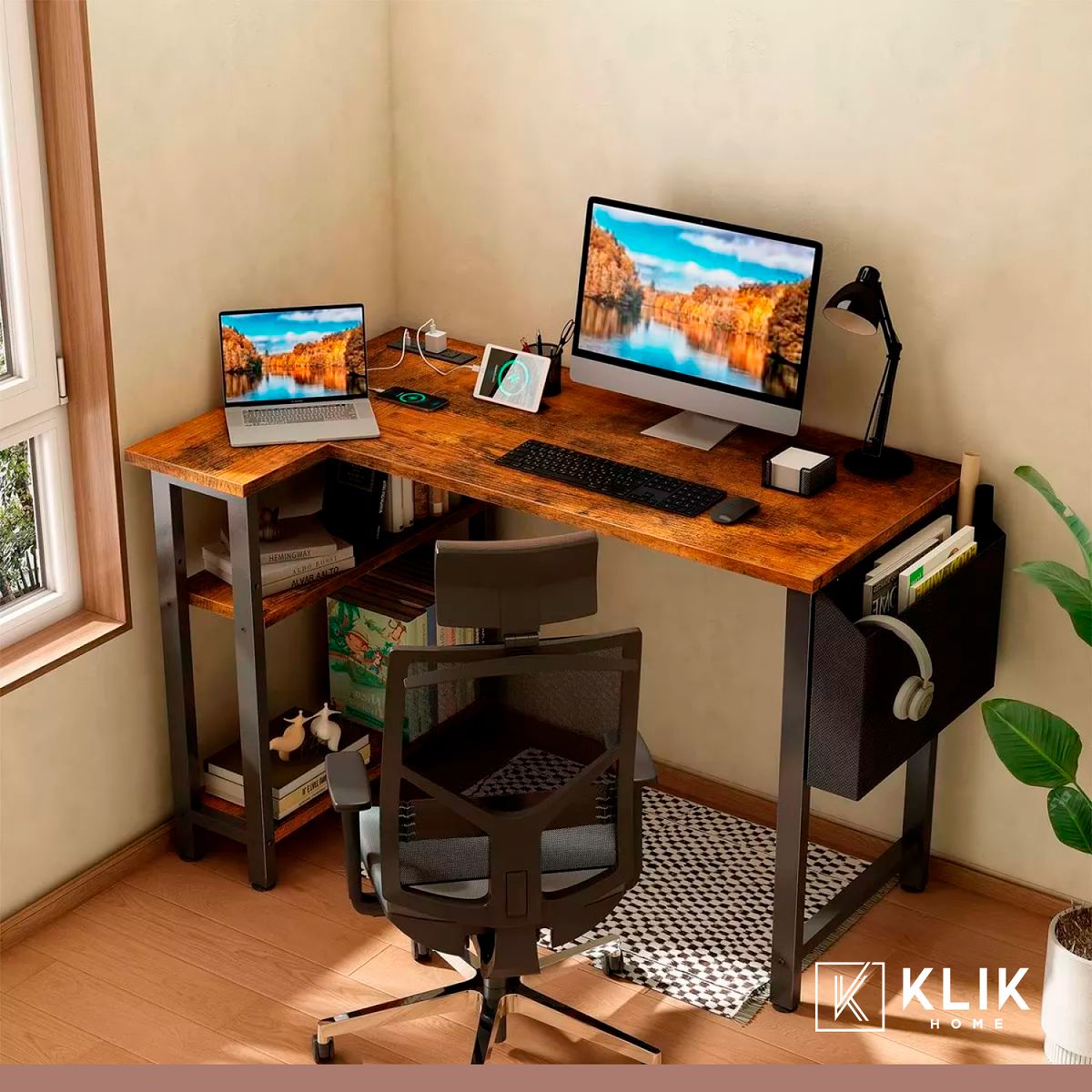 KLIK - Escritorio Rustik esquinero 120cm
