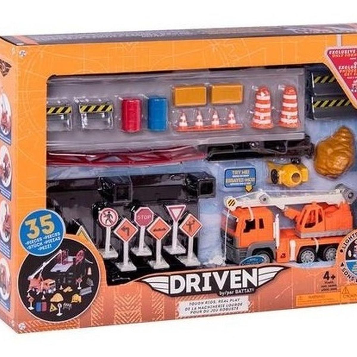 GENERICO - Set Construcción Incluye Grúa Con Luz Y Sonido - Driven