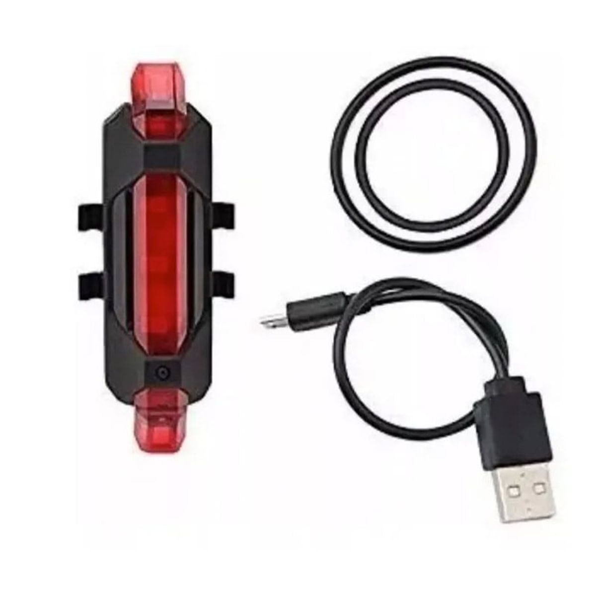 GENERICO - Pack 2 Luces Bici Recargables Usb Delantera + Trasera 5 Led