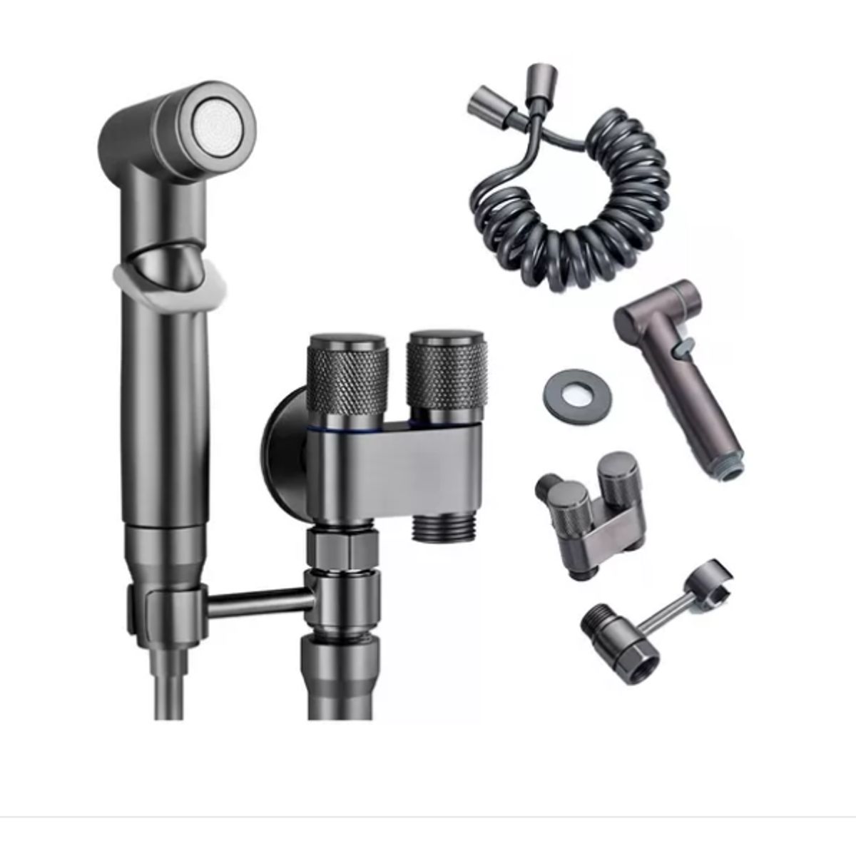 GENERICO - Ducha Bidet Arabe Acero Inoxidable Baño Wc Inodoro Kit 4en1