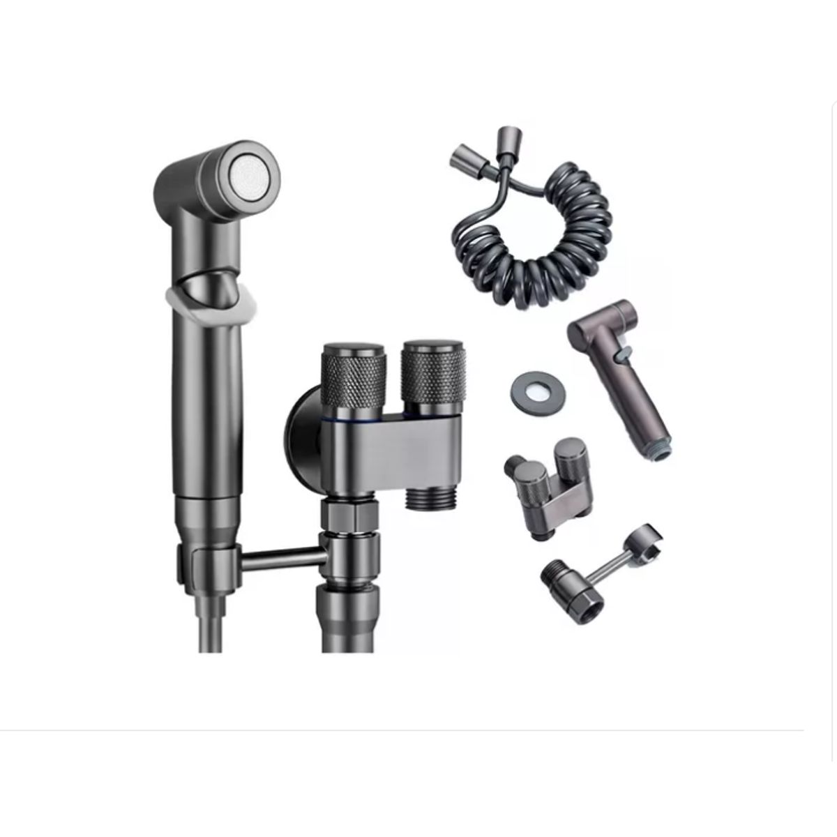 GENERICO - Ducha Bidet Arabe Acero Inoxidable Baño Wc Inodoro Kit 4en1