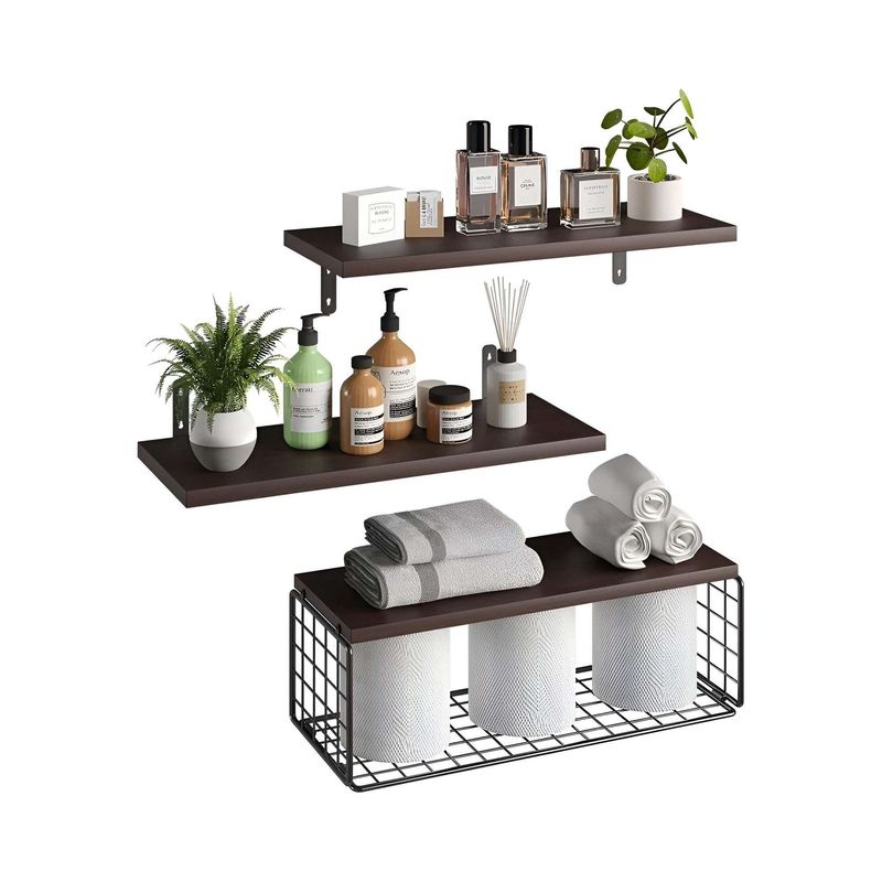 GENERICO - Estantes Flotantes de Pared Rack de Madera