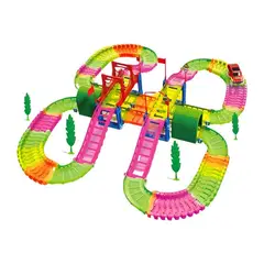 GENERICO - Pista riel de Carrera luminoso grande 135pc