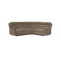 ECOMUSO - RECLINABLE SECCIONAL DAYTON 3PC CHENILLE CHOCOLATE 8099