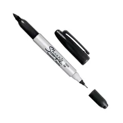 SHARPIE - Marcador Permanente Doble Punta Negro
