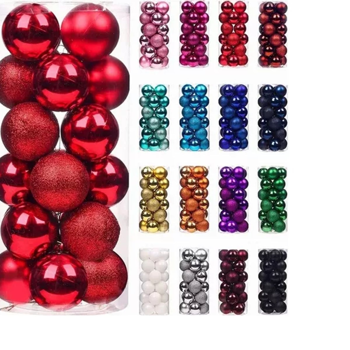 GENERICO - 24 Esferas De Navidad Caramelo Decoración Navideña Árbol 6cm