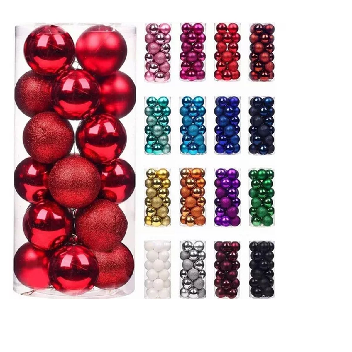 GENERICO - 24 Esferas De Navidad Caramelo Decoración Navideña Árbol 6cm