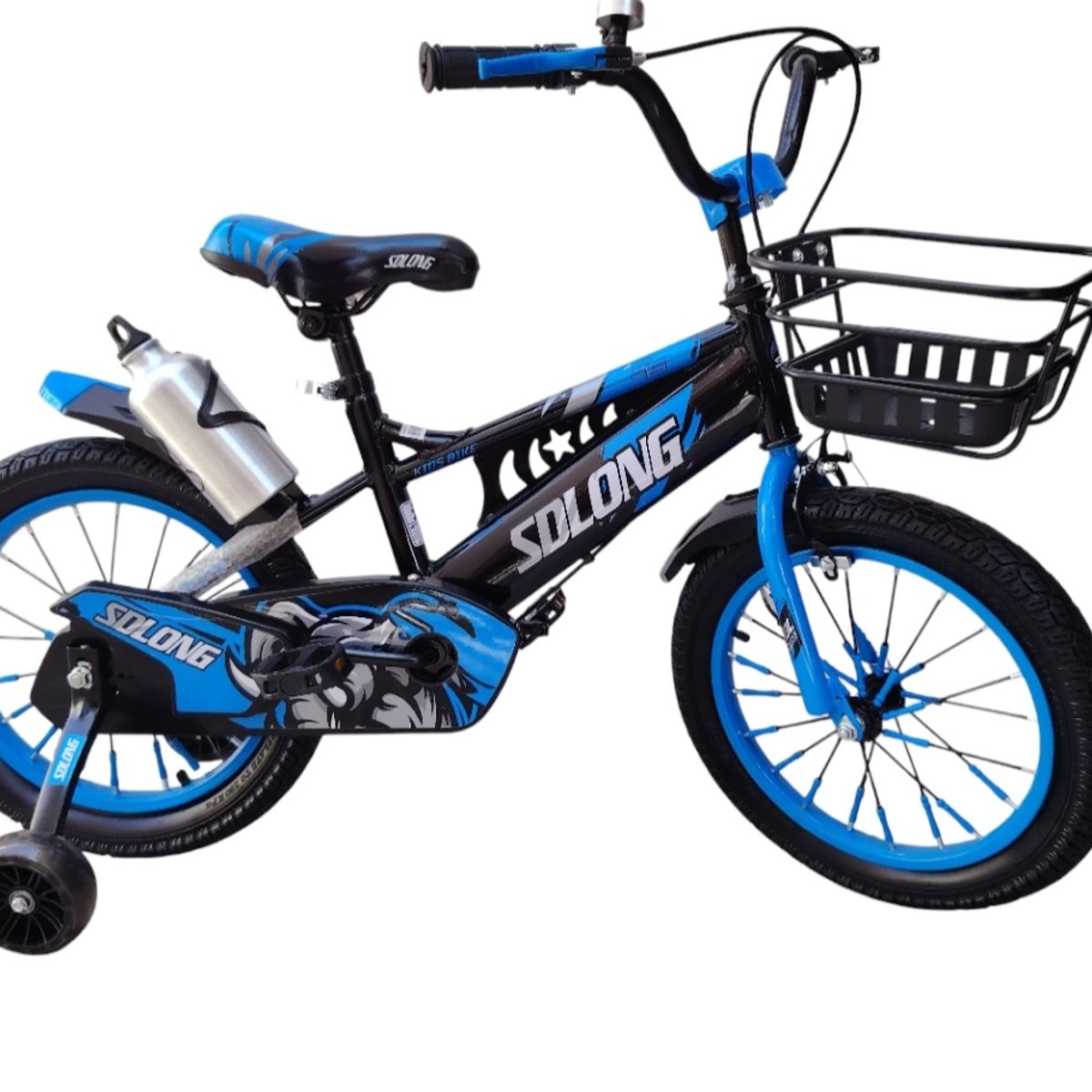 GENERICO - Bicicleta aro 16 de 4 a 6 años, con ruedas de aprendizaje