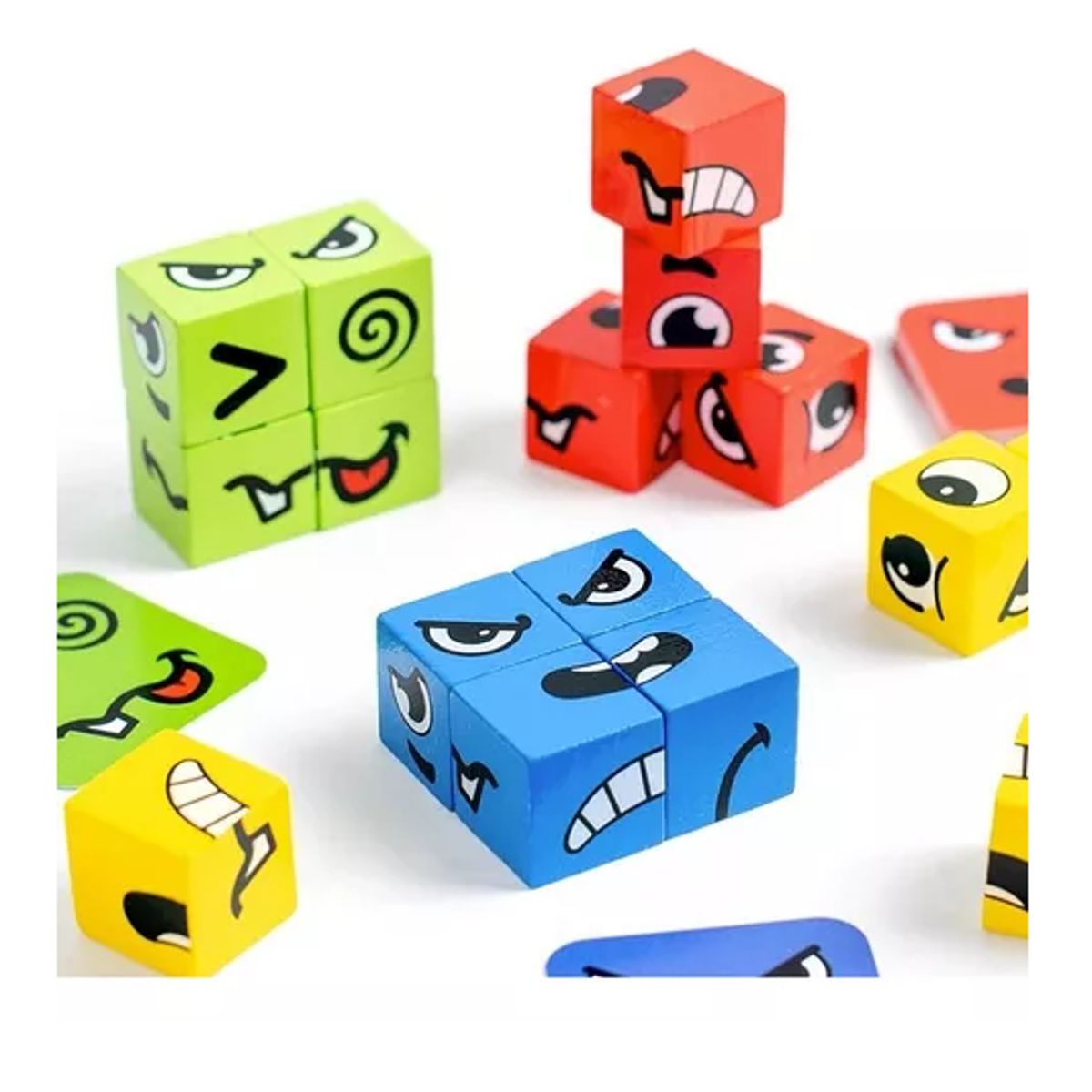GENERICO - Juego De Expresión Cubo Cambia De Cara Puzzle Para Niño