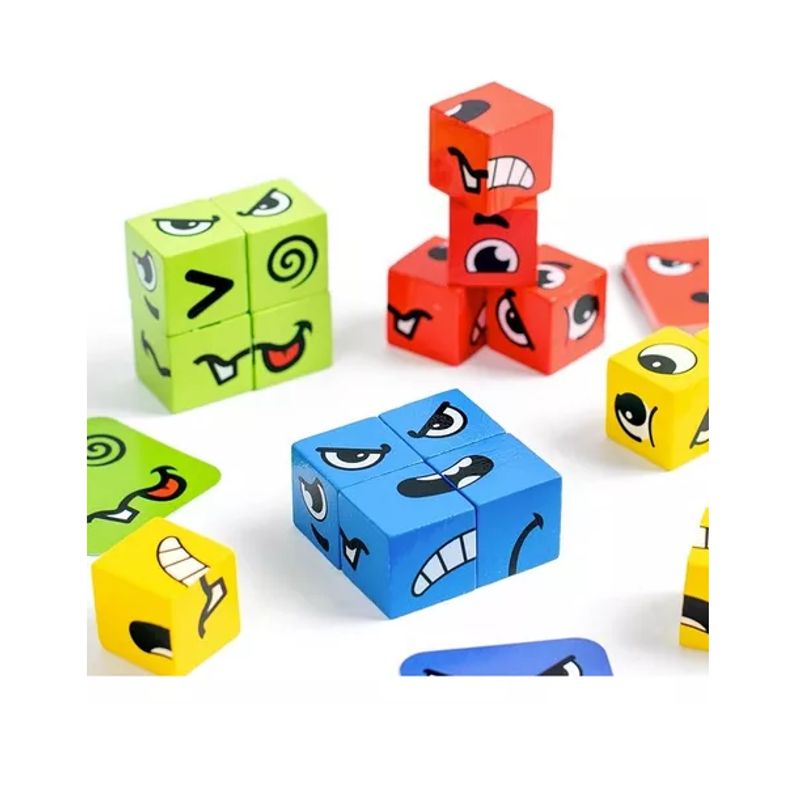 GENERICO - Juego De Expresión Cubo Cambia De Cara Puzzle Para Niño