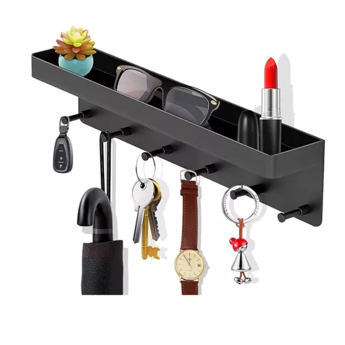 GENERICO - Modernas Flotantes Inoxidable Soporte De Pared Para Llavero