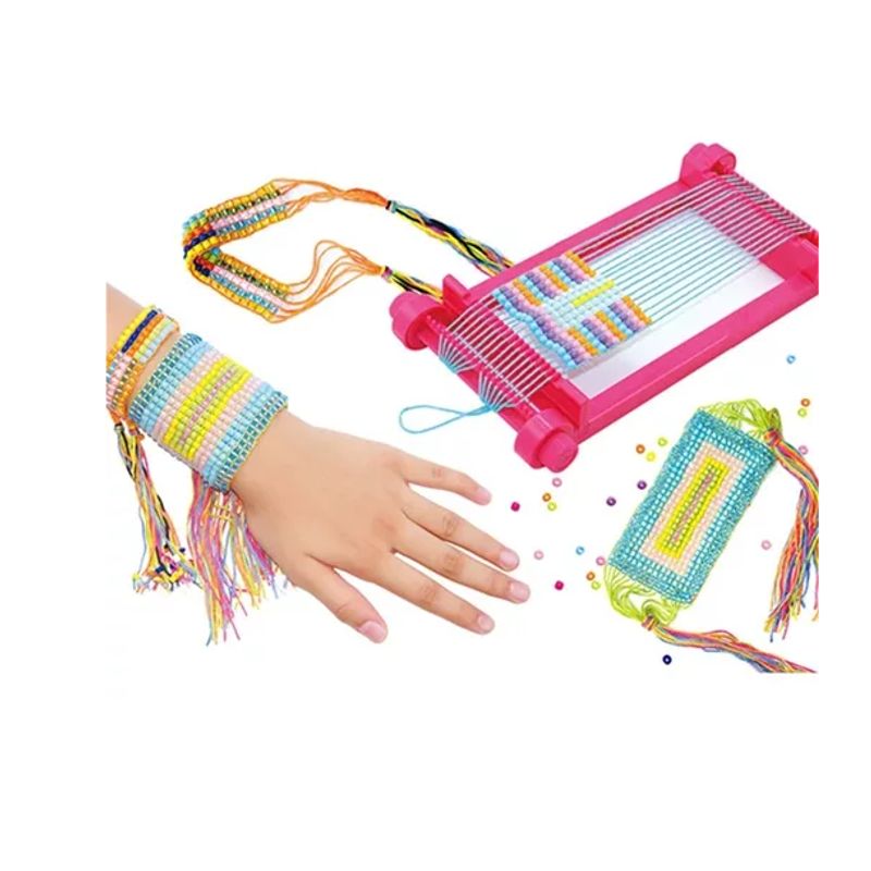 GENERICO - Set Mostacillas Para Pulseras Diy Con Armador Niñas Spacezat